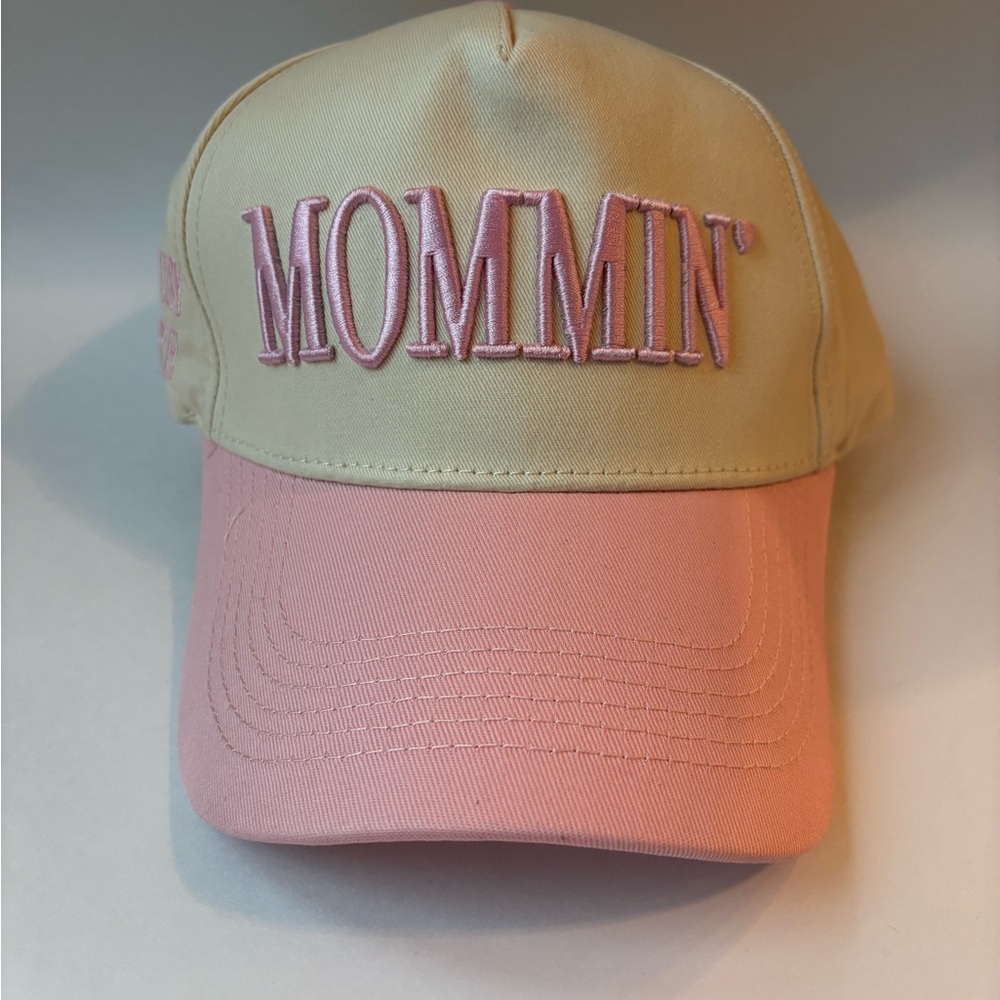 Pink and Tan 'Mommin' Cap